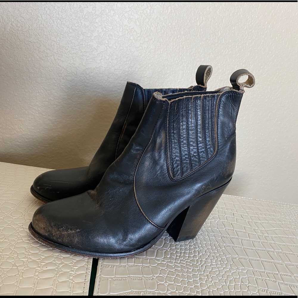 FreeBird Black Leather Booties